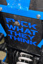 Blue Reflective Noctilucent Motor under Saddle Sticker - F'Ck What They Think (1 Piece)