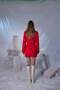 Mini Length Slit Detailed Panky Skirt Red - 4