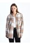 Plaid Long Sleeve Oversize Women's Shirt Jacket