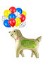 Dog Foil Balloon Pastel Balloon Bouquet Set Pet Dog Birthday Set