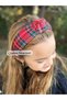 Trend Fashion Knotted Sponge Plaid Print Female Child Crown Red Bombed Crown - 3