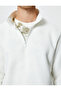 Half Zipper Sweatshirt Basic Stand Collar Ribbed Long Sleeve - 5