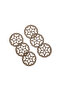 Set of 12 Coffee Patterned Round Coasters (10 X 10 cm) (Raw Mdf) - 4