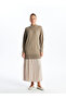 Women's Half Turtleneck Plain Knitwear Tunic (W4) - 3