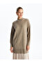 Women's Half Turtleneck Plain Knitwear Tunic (W4) - 2