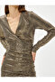 Sequined Mini Evening Dress Draped Slim Fit - 5
