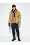 Snow Coat Hooded Label Detailed Zippered Double Pocket - 2