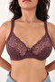 Women's Plum Thick Strap Underwire Lace Minimizer Full Coverage Bra 4676002-Camilia - 3