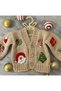 Unisex Hand Knitted New Year's Baby and Children's Cardigan, New Year, Christmas, Gift, Christmas Cardigan