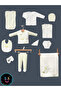 10 Piece Rabbit Embroidered Hospital Release Newborn Bodysuit Set - 4