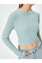 Crew Neck Crop Knitwear Sweater Slim Fit - 5