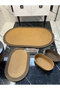 70X120Cm,40X60Cm. Bathroom Set with 2 Mats, 2 Oval Baskets. Gift, Dowry, Bohemian, Decorative - 3