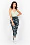 Women Allover Print Belted Pants, Multicolor - 4