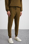 Hakone Men's Organic Cotton Fleece Inside Ribbed Pocket Jogger Khaki Sweatpants - 5