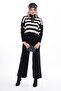 Women's Stripe Detailed Knitted Trousers and Knitwear Double Set 255051 - 265003 - 2