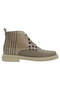 Women's Vegan Leather Beige Ankle Boots - Dots And Cats Design - 5