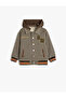 Hooded Shirt Jacket with Pocket Applique Detail Long Sleeve