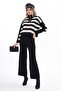 Women's Stripe Detailed Knitted Trousers and Knitwear Double Set 255051 - 265003 - 5