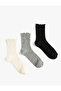 3-Piece Sock Set with Ruffles in Multi-Colors - 2