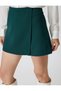 Standard Waist Double Breasted Mini Shorts Skirt - 5