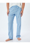 Oversize Pajama Bottoms Cotton with Elastic Waist and Pocket Detail Cotton - 3