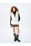 Faux Fur Vest with Hood, Snap Buttons and Pocket Detail
