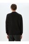 Slogan Embroidered Raised Crew Neck Sweatshirt - 4