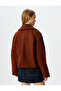 Oversize Jacket with Double Breasted Collar, Buttoned Pockets, and Lining - 4