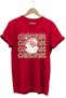 Unisex New Year's New Year Santa Claus Merry Christmas Snow Printed 100% Cotton Regular Fit Red T-Shirt