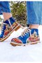 Women's Vegan Leather Multi-Colored Ankle Boots - on the Roofs Design