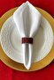 6-Piece Handmade Woven Napkin Ring, 6 Napkin Holders, Napkin Ring, Red Glitter Fringed Checkerboard