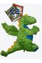 Bite Resistant, Sound Green Plush Dinosaur Dog Toy 35 Cm - 3