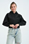 Women's Black Sucuba Zippered Hooded Jacket - 2