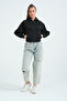 Women's Black Sucuba Zippered Hooded Jacket - 5