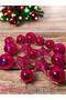 Christmas Tree Set Fuchsia Star Set (6Pcs6Cm, 6Pcs4Cm Fuchsia Balls & 4Pcs Fuchsia Stars) - 2