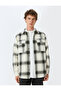 Long Sleeve Regular Fit Flap Pocket Detailed Cotton Blend Plaid Lumberjack Shirt Jacket - 3