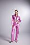 Foil Coated Cargo Pocket Millen Trousers Pink
