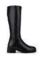 Women's Genuine Leather Black Floater Casual Boots
