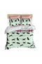 Cats 3D Double Duvet Cover Pillow Set with Ribbon