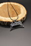Metallica 50-70cm Silver Color Leather Drawstring Stainless Steel Unisex Necklace - 4