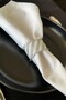 6-Piece Handmade Woven Napkin Rings, 6 Napkin Holders, Napkin Rings, White-Silver Glitter Fringed - 4