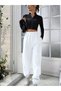 Women's 3-Thread Fleece Sweatpants with Legs and Elastic Waist - 2