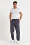 Smoked Color Men's Summer Linen Blend Relaxed Pants - Smoked - 5