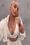 3-Piece Plush Set with Crop Cardigan and Bustier with Embedded Legs and Waist - 6