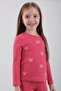 100% cotton little butterfly embroidered girl's sweatshirt - dusty rose - 5