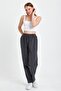 Smoked High Waist Elastic Waist Linen Trousers - 3