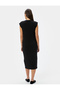 Midi Bodycon Dress Short Sleeve Crew Neck Ribbed - 4