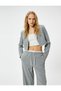 Crop Blazer Jacket with Fleto Pockets, Viscose Blend - 2