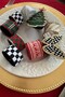 6-Piece Handmade Woven Napkin Ring, 6 Napkin Holders, Napkin Ring, Gold Glitter Christmas Ball - 2
