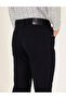 Black Slim Fit Linen Blended Canvas Trousers 50268095-Vr046 - 7